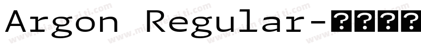 Argon Regular字体转换